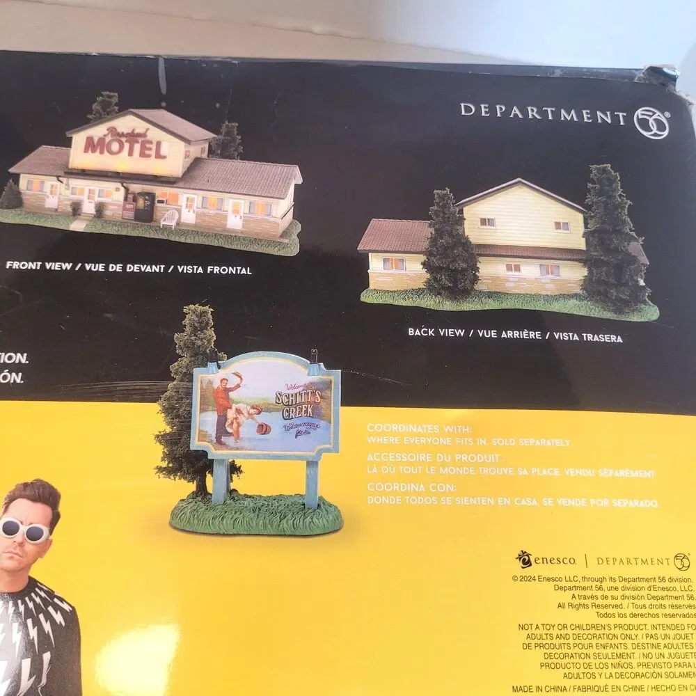 Dept 56 THE ROSEBUD MOTEL SCHITT'S CREEK Hot Properties 6013684 LIGHTS UP! NEW